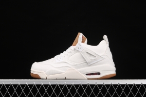 Levi's x Air Jordan 4 Levi co-signed tannin white AO2571-100