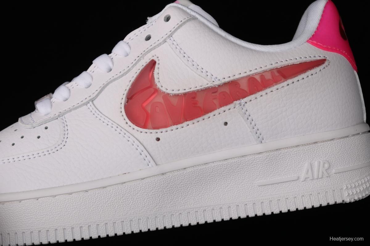 NIKE Air Force 1x 07 Low Valentine's Day jelly hook low side leisure sports board shoes CV8482-100