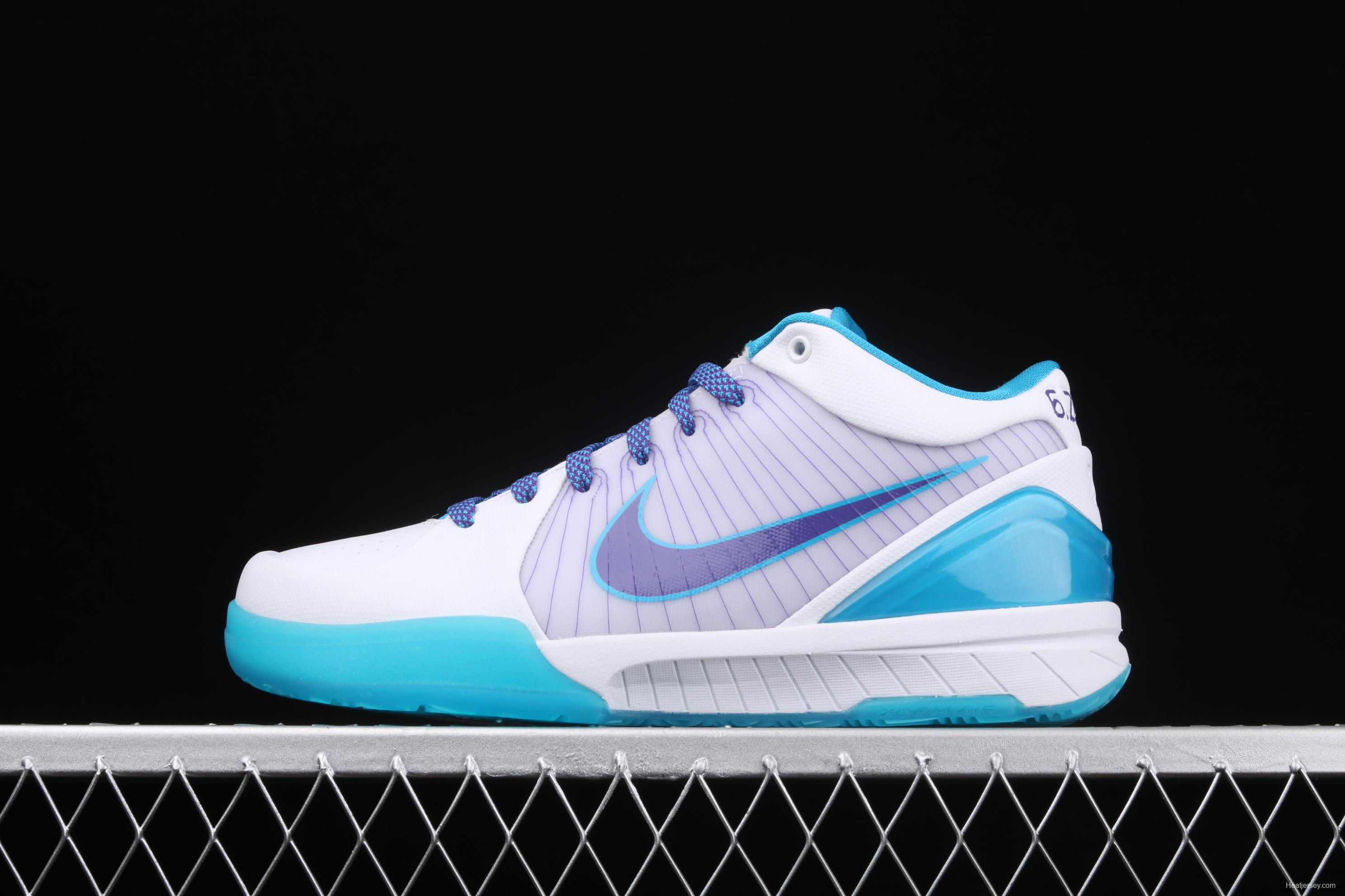 NIKE Zoom Kobe 4 ZK4 Kobe fourth generation Hornets low top men's basketball shoes AV6339-100