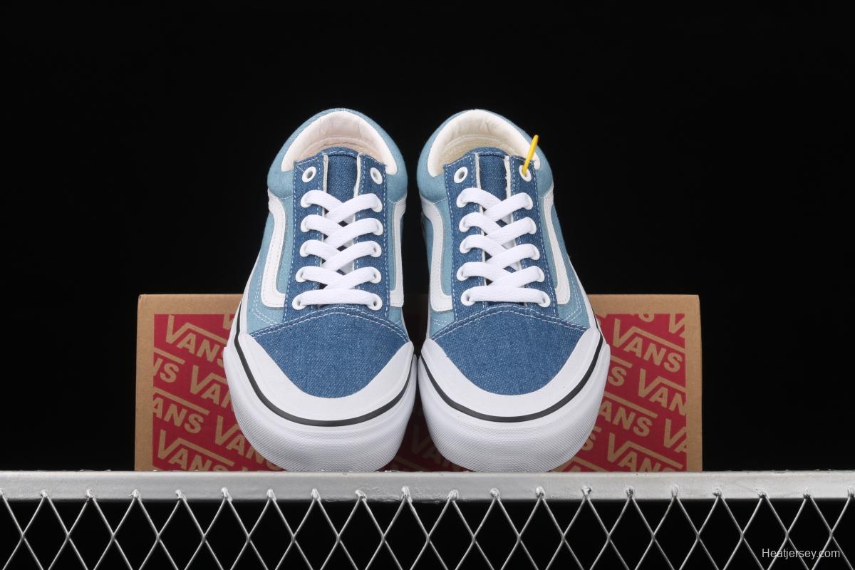 Vans Style 36 half-moon jeans blue side stripes low-edge sports board shoes VN0A38G1Q69