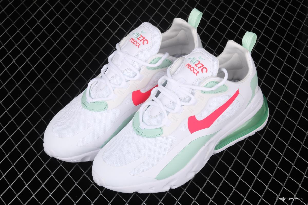 NIKE Air Max 270React new high-frequency mesh function half-palm air cushion cushioning running cloth shoes CV3025-100