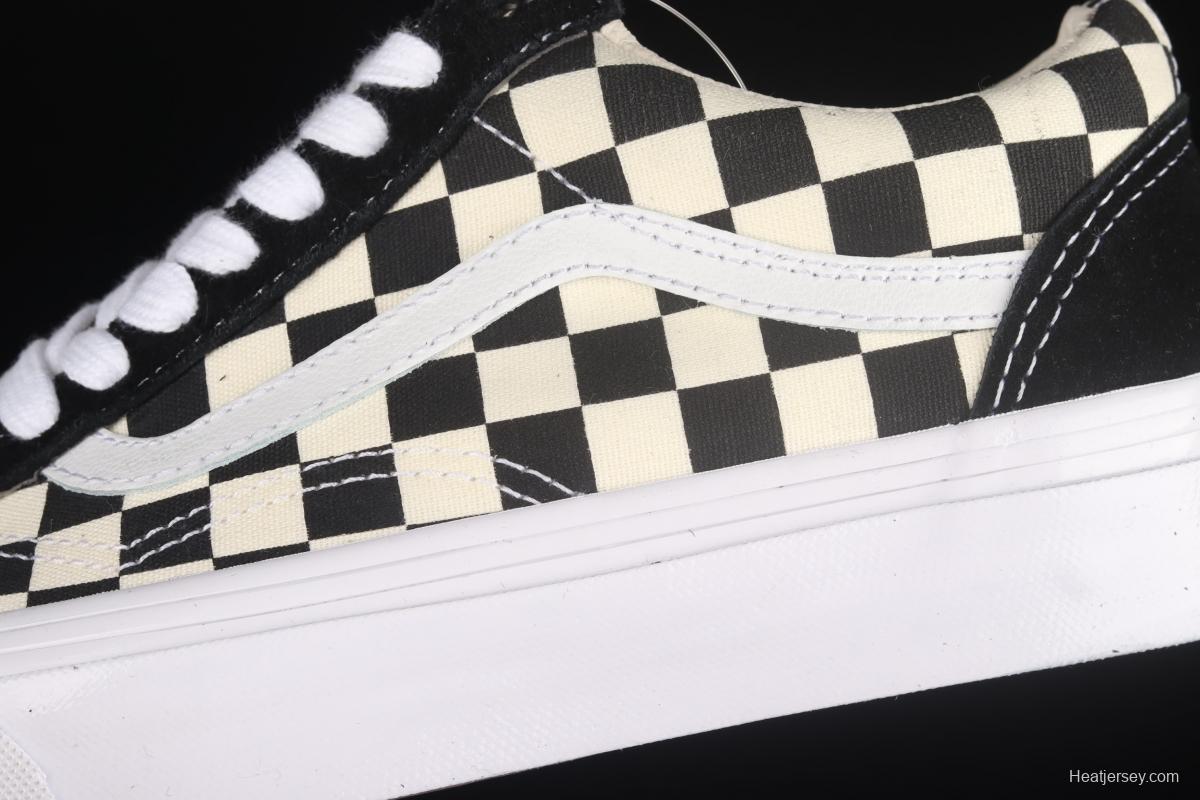 Vans Old Skool Anaheim Classic Black and White Chess Lattice 2.0 low-top casual board shoes VN0A4P3X639