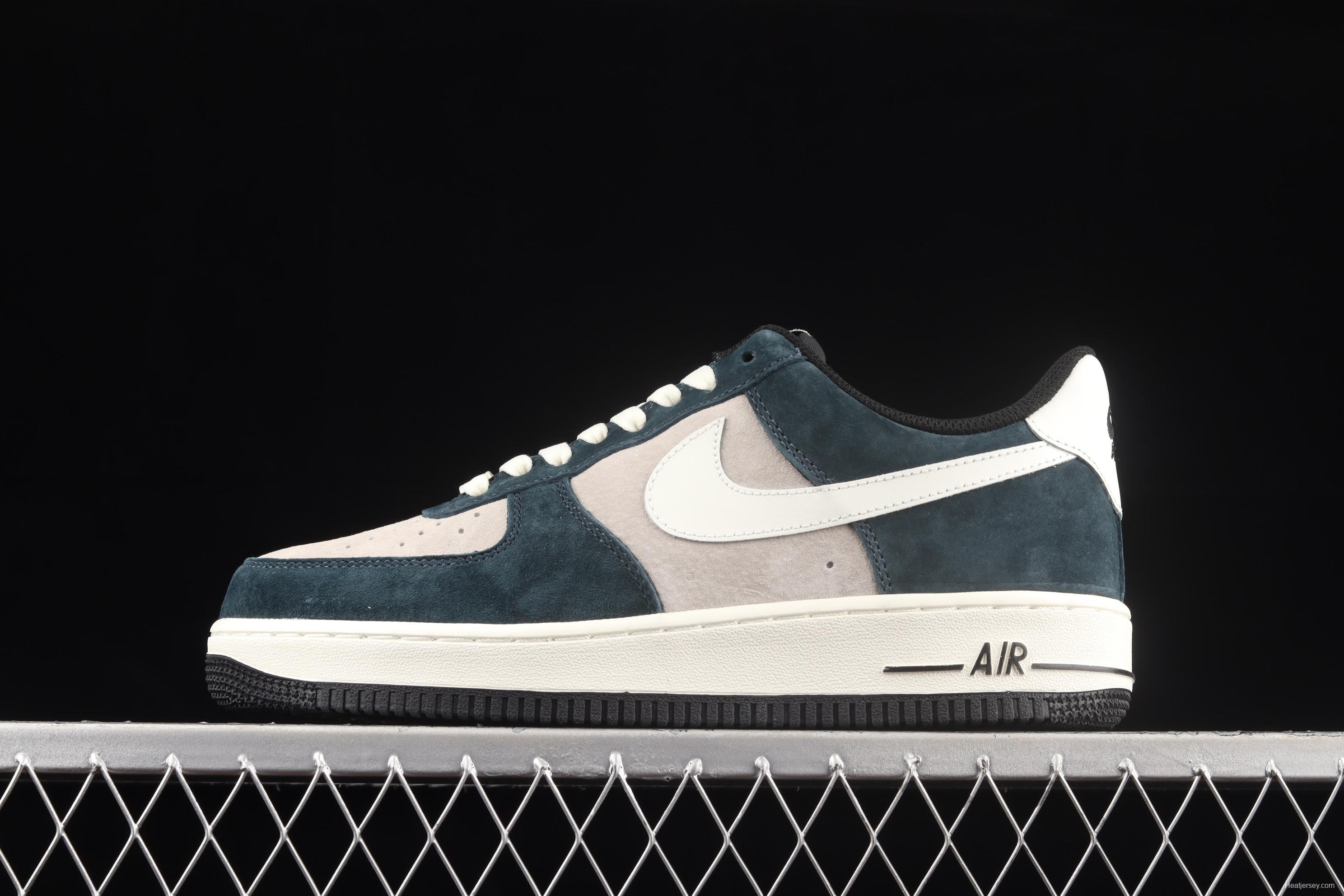 NIKE Air Force 1' 07 Low gray-white and green suede low-top casual board shoes NT9955-318