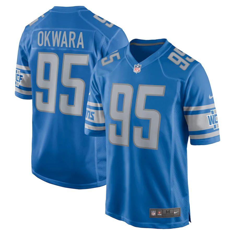 Men's Romeo Okwara Blue Player Limited Team Jersey