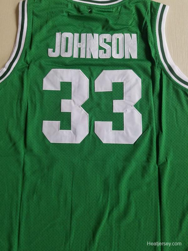 Magic Johnson 33 Michigan State College Green Basketball Jersey