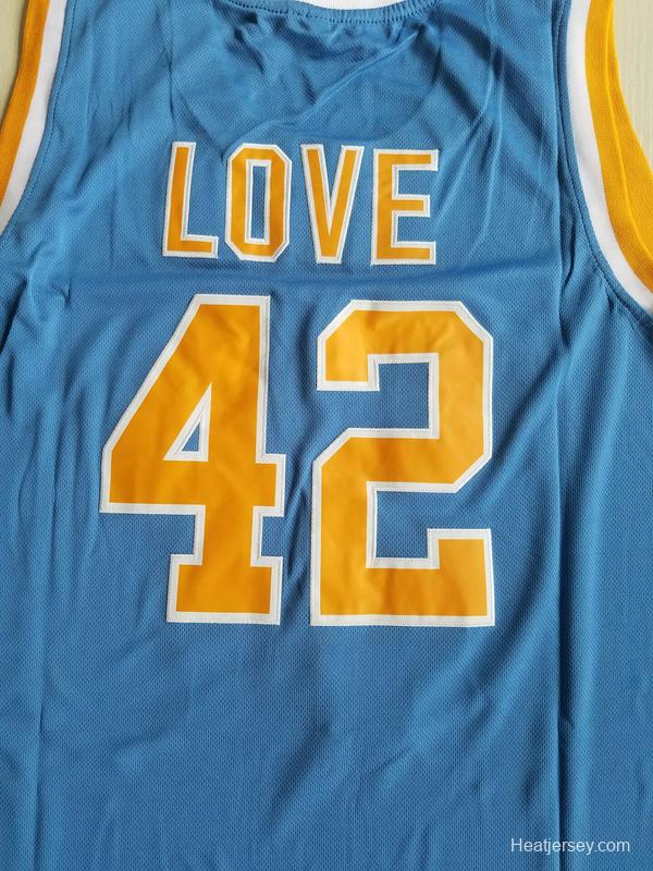 Love 42 UCLA College Light Blue Basketball Jersey