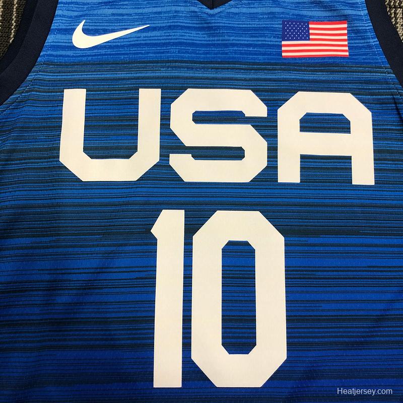 Thai Version Men's Jayson Tatum Navy USA Basketball Player Jersey