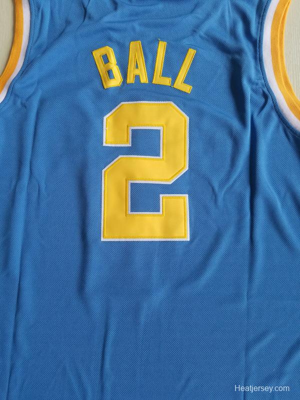 Lonzo Ball 2 UCLA College Light Blue Basketball Jersey