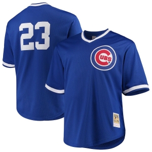 Men's Ryne Sandberg Royal Cooperstown Collection Mesh Batting Practice Throwback Jersey