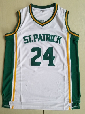 Kyrie Irving 24 St. Patrick High School White Basketball Jersey