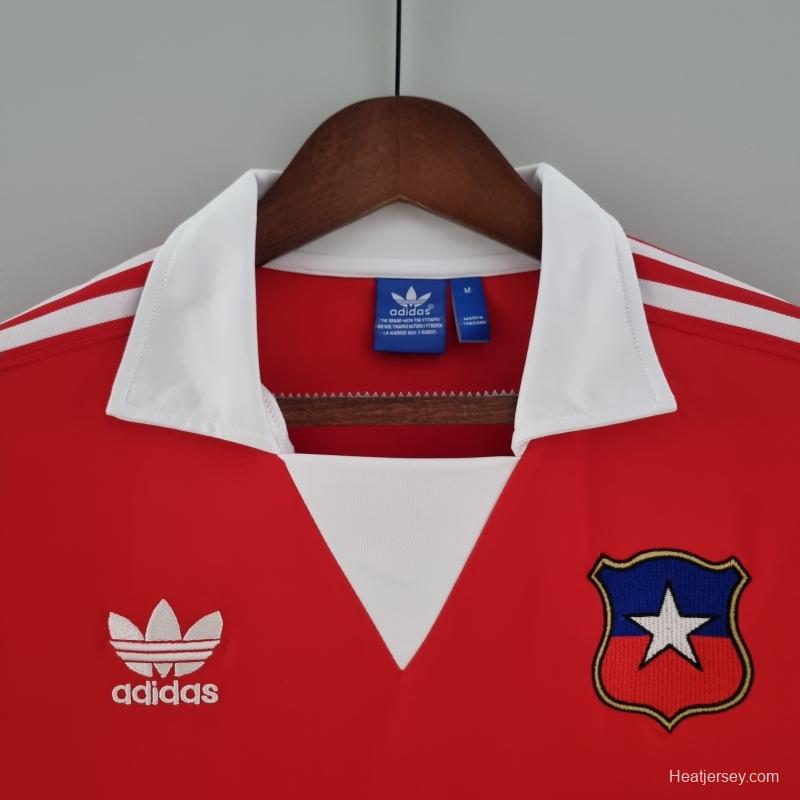 Retro Chile 1982 Long Sleeve Home Soccer Jersey