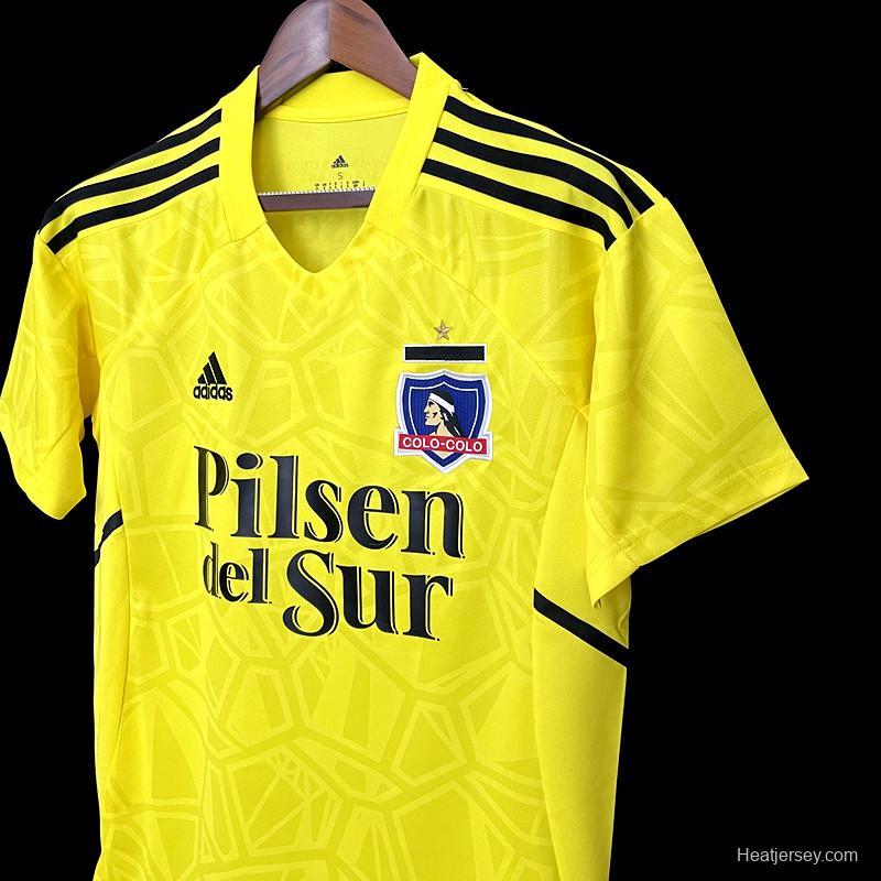 22/23 Colo Colo Goalkeeper Yellow Soccer Jersey