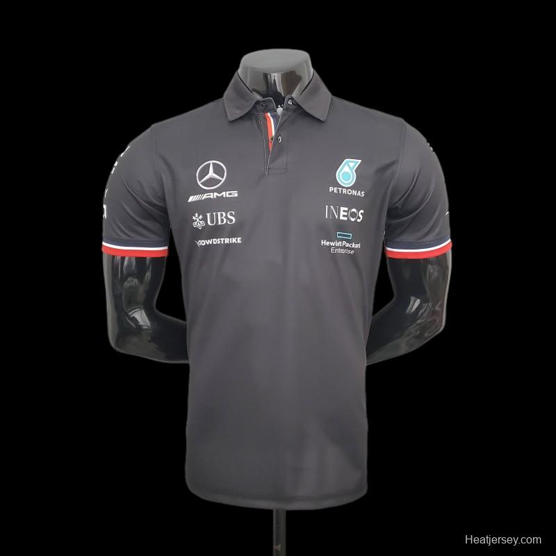 F1 Formula One Racing Suit; Mercedes POLO Black 