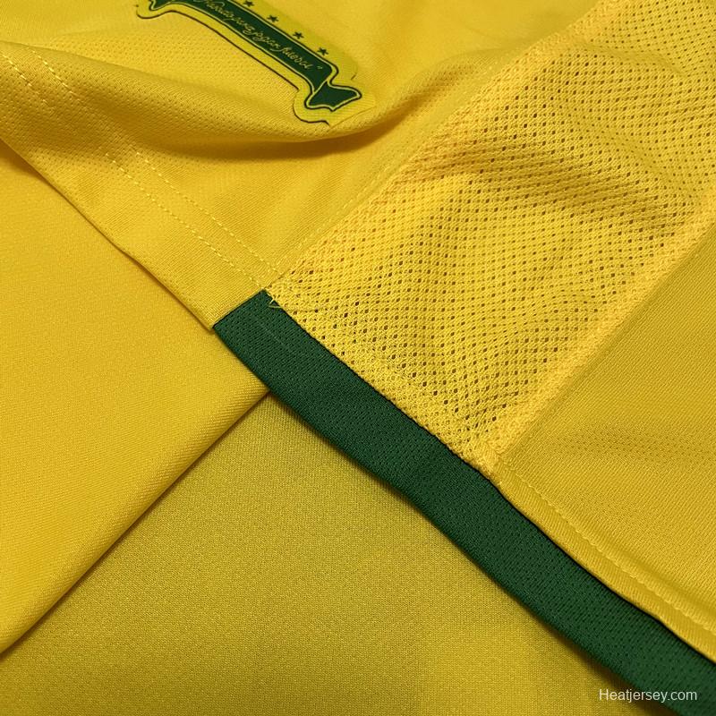 Retro 2006 Brazil Home Soccer Jersey