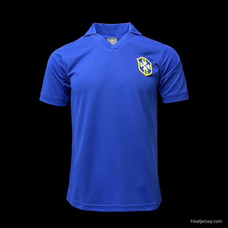 Retro 1957 Brazil Away Soccer Jersey