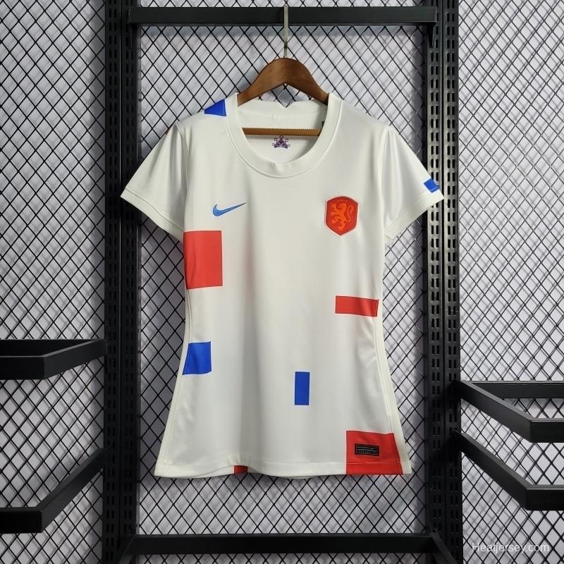 2022 Women's Netherlands Away Soccer Jersey