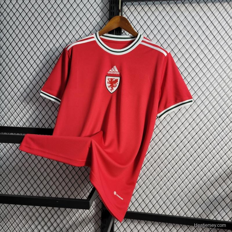 2022 Wales Home Soccer Jersey