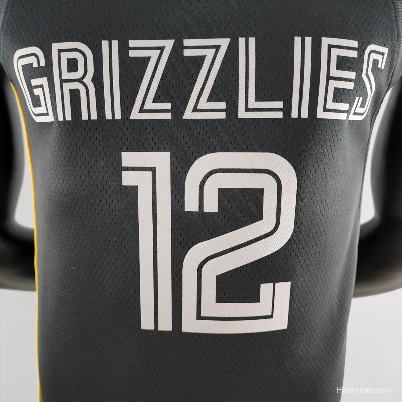 MORANT#12 Memphis Grizzlies Honor Edition Black NBA Jersey