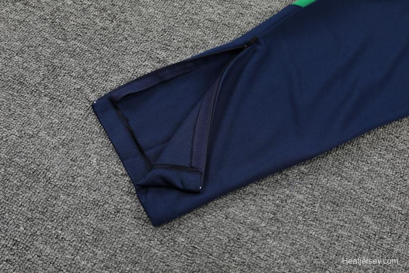 2022 Italy Blue Half Zipper Tracksuit