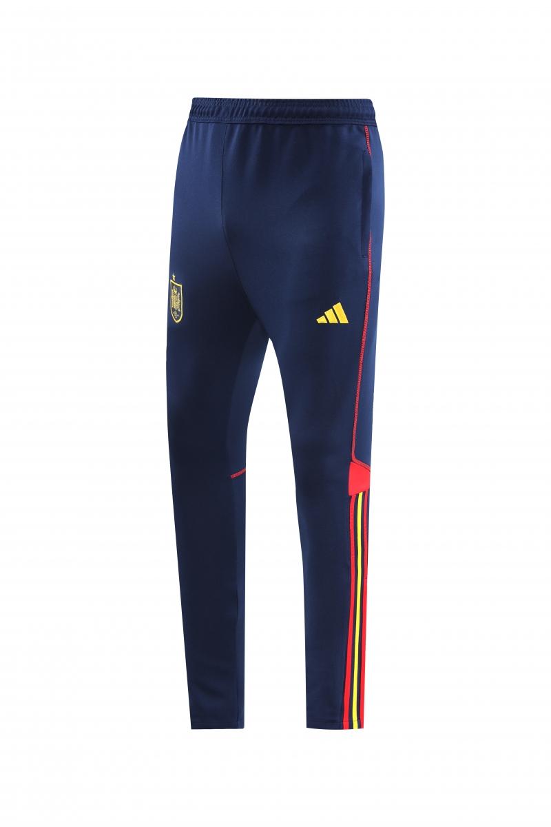 2022 Spain Navy Full Zipper Tracksuit