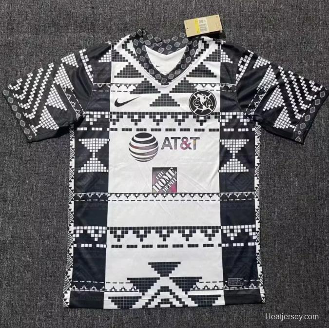 22 23 Club America Black/White Training Jersey