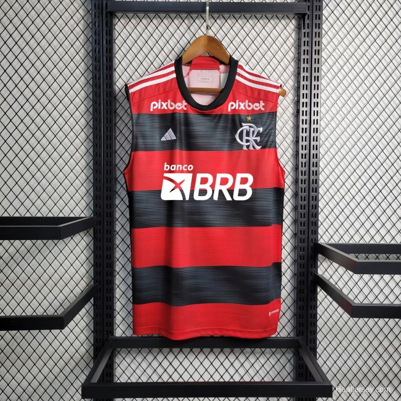 23/24 Flamengo Home Vest With  All Sponsors+Patches