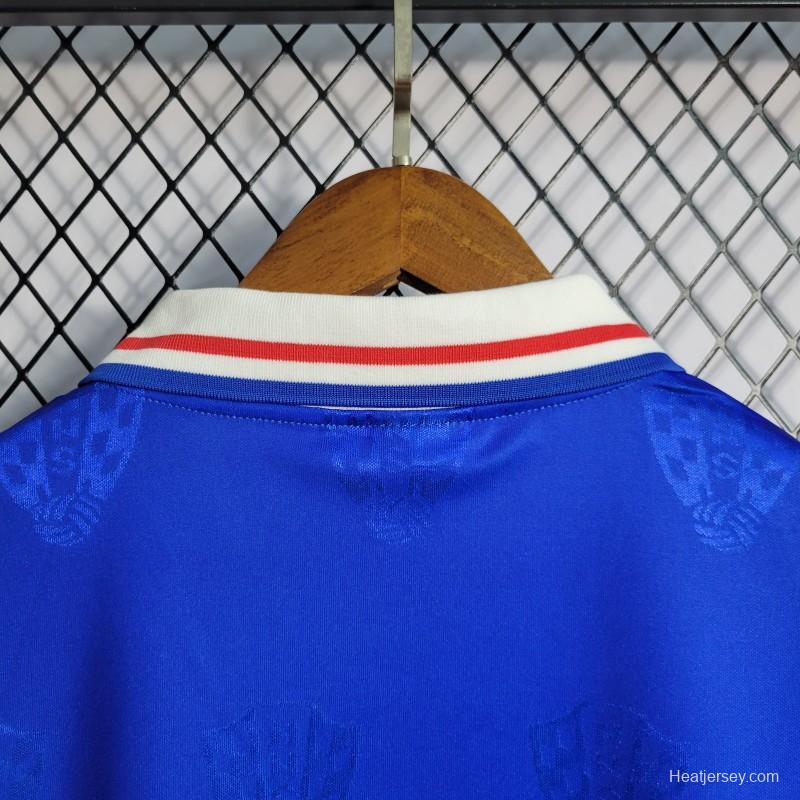 Retro 1998 Croatia Away Blue Jersey