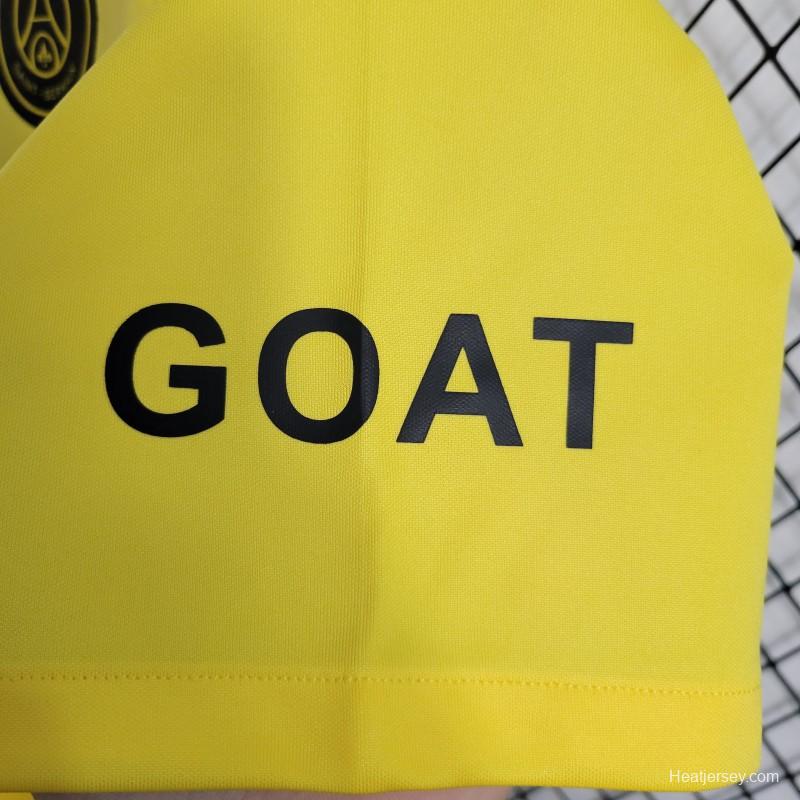 23-24 PSG Forth Pre-Match Yellow Training Jersey