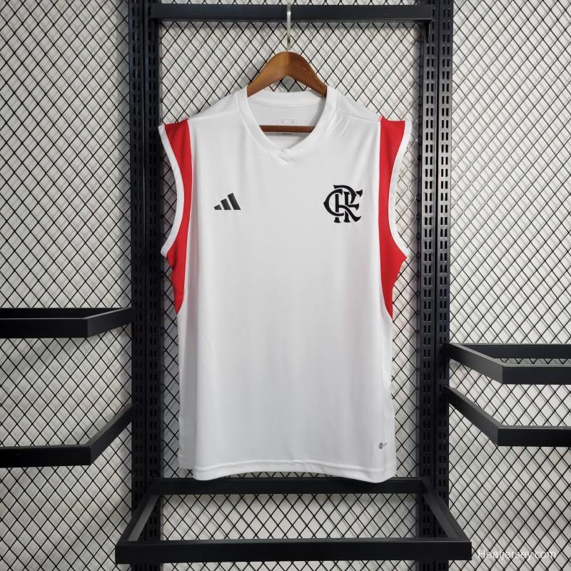 23-24 Flamengo Training Jersey White Tank Top