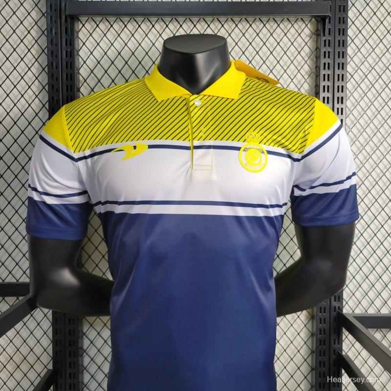 23-24 Al Nassr Yellow Navy POLO Jersey