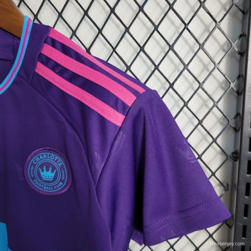 23-24 KIDS Charlotte Away Purple Jersey Size 16-28