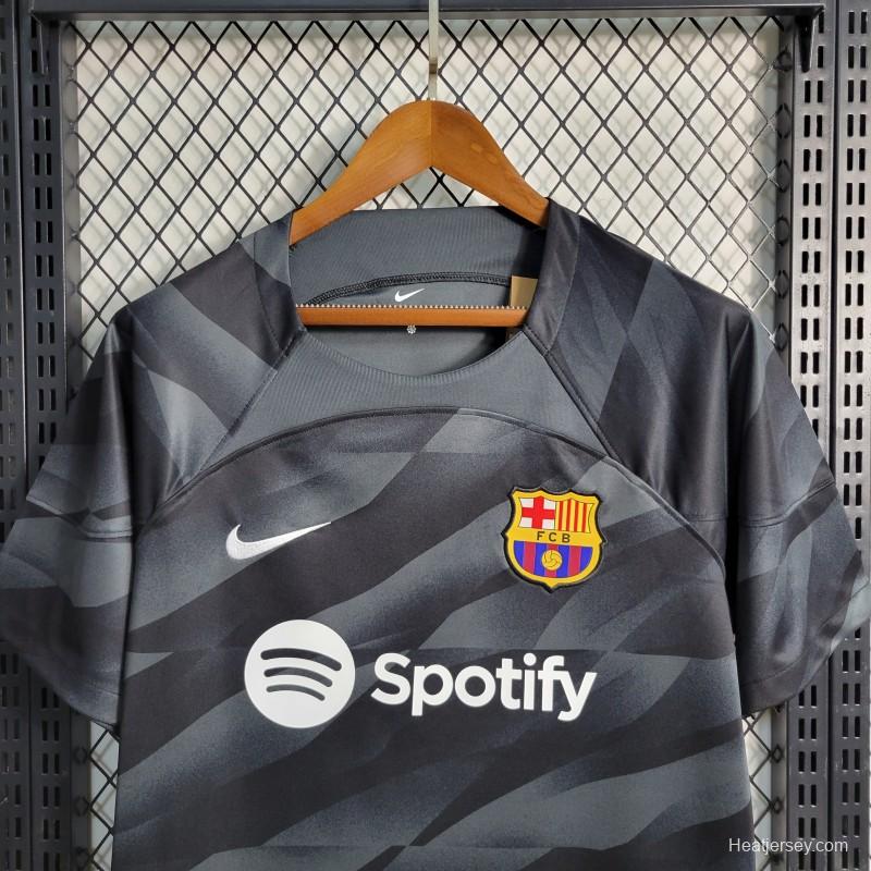 23-24 Barcelona Black Goalkeeper Jersey