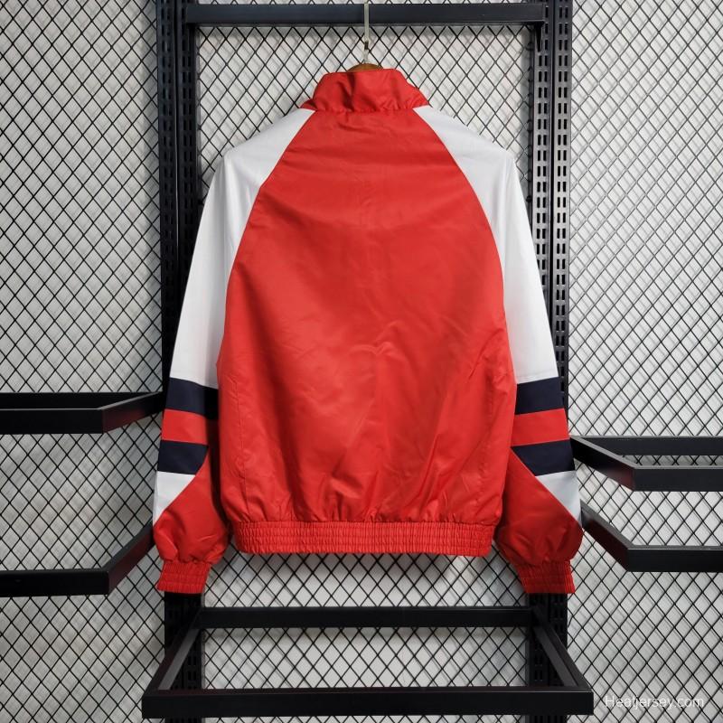 23-24 Sao Paulo Red White Windbreaker