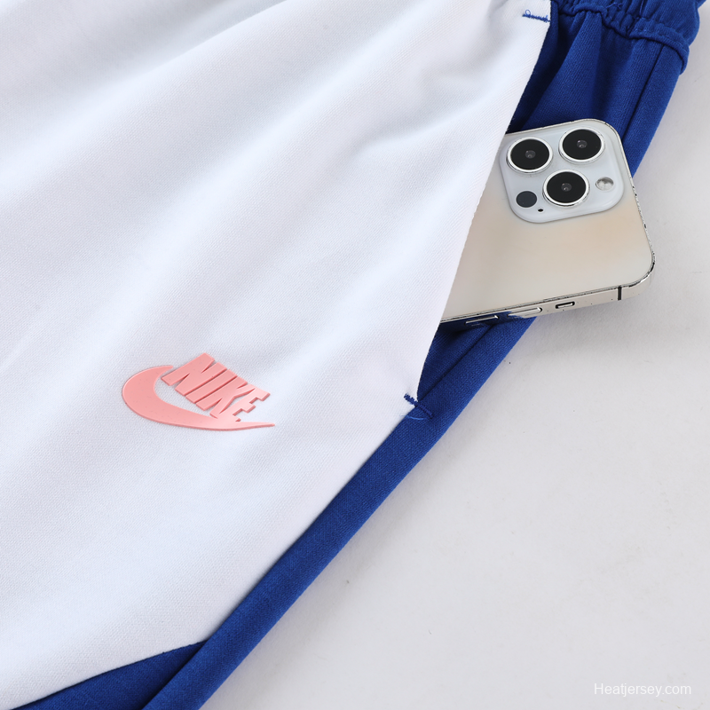 2023 Nike White Blue Full Zipper Hoodie Jacket +Pants