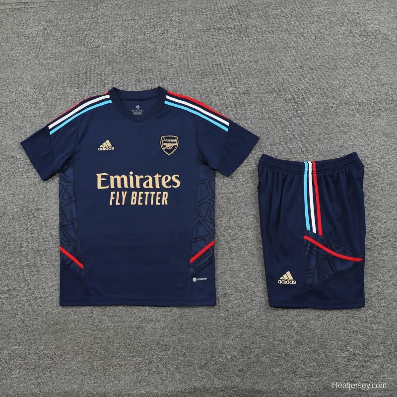 23-24 Arsenal Navy Short Sleeve+Shorts