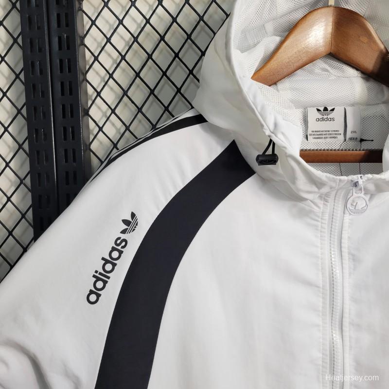 2023 Adidas Originals White Windbreaker