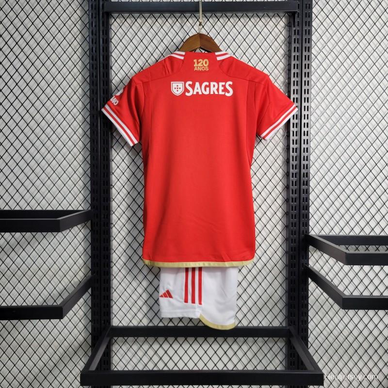 23-24 KIDS Benfica Home Jersey Size 16-28