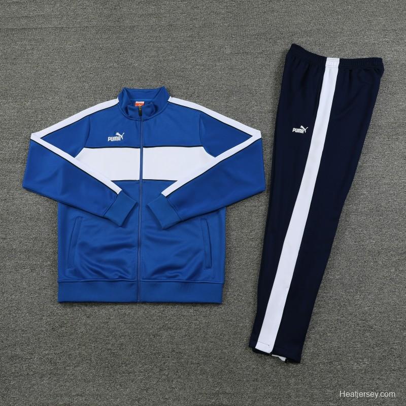 23/24 Puma Blue White Full Zipper Jacket+Pants