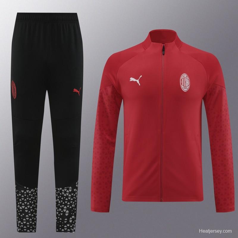 23/24 AC Milan Full Zipper Jacket+Pants