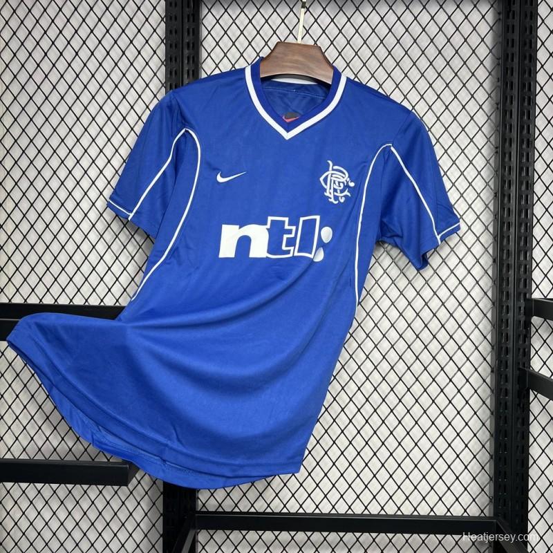 Retro 99/01 Glasgow Rangers Home Jersey