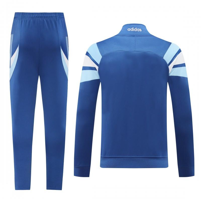 2024 Argentina Blue Full Zipper Jacket +Long Pants