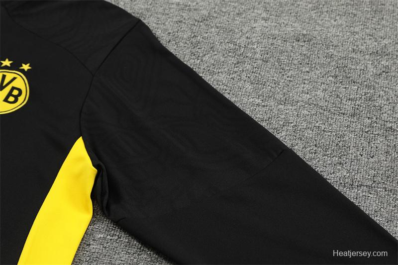 24/25 Borussia Dortmund Black Half Zipper Jacket+Long Pants