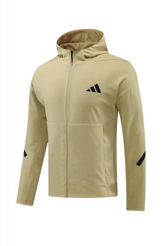 2024 Adidas Yellow Hoodie Full Zipper Jacket +Long Pants