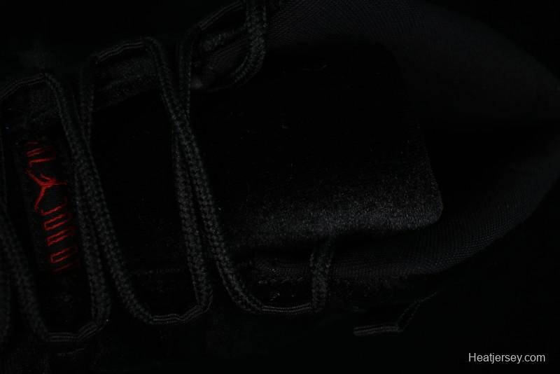 Nike Air Jordan 11 Retro "Bred Velvet" Basketball Shoes with Velvet Overlay - DB5457-061