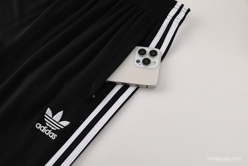 2025 Adidas Originals Long Sleeve T-Shirt Collection - Navy/White/Black with 3-Stripes
