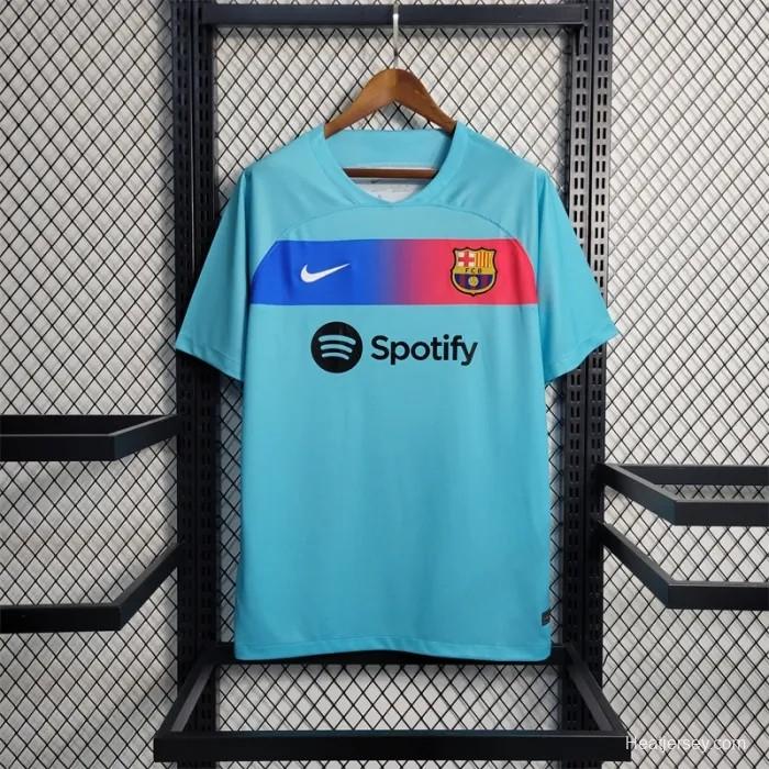 23/24 Barcelona Away Blue Jersey