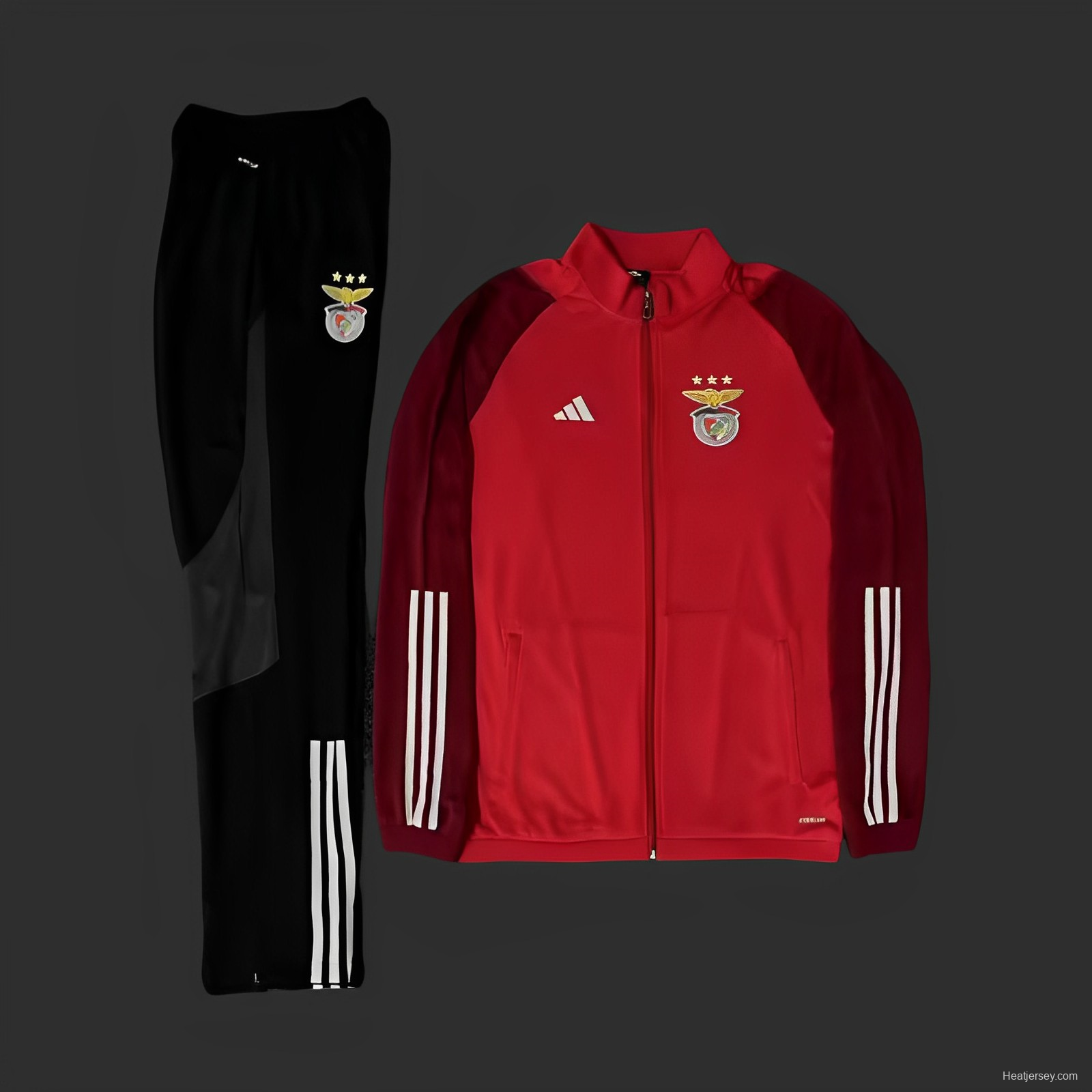 23/24 Benfica Red Full Zipper Tracksuit Full Zipper Jacket+Pants