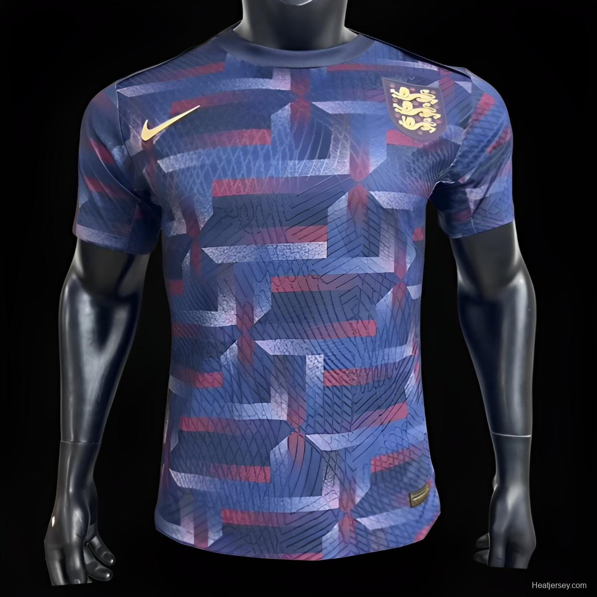 Player Version 2024 England Euro Pre-match Navy Jersey