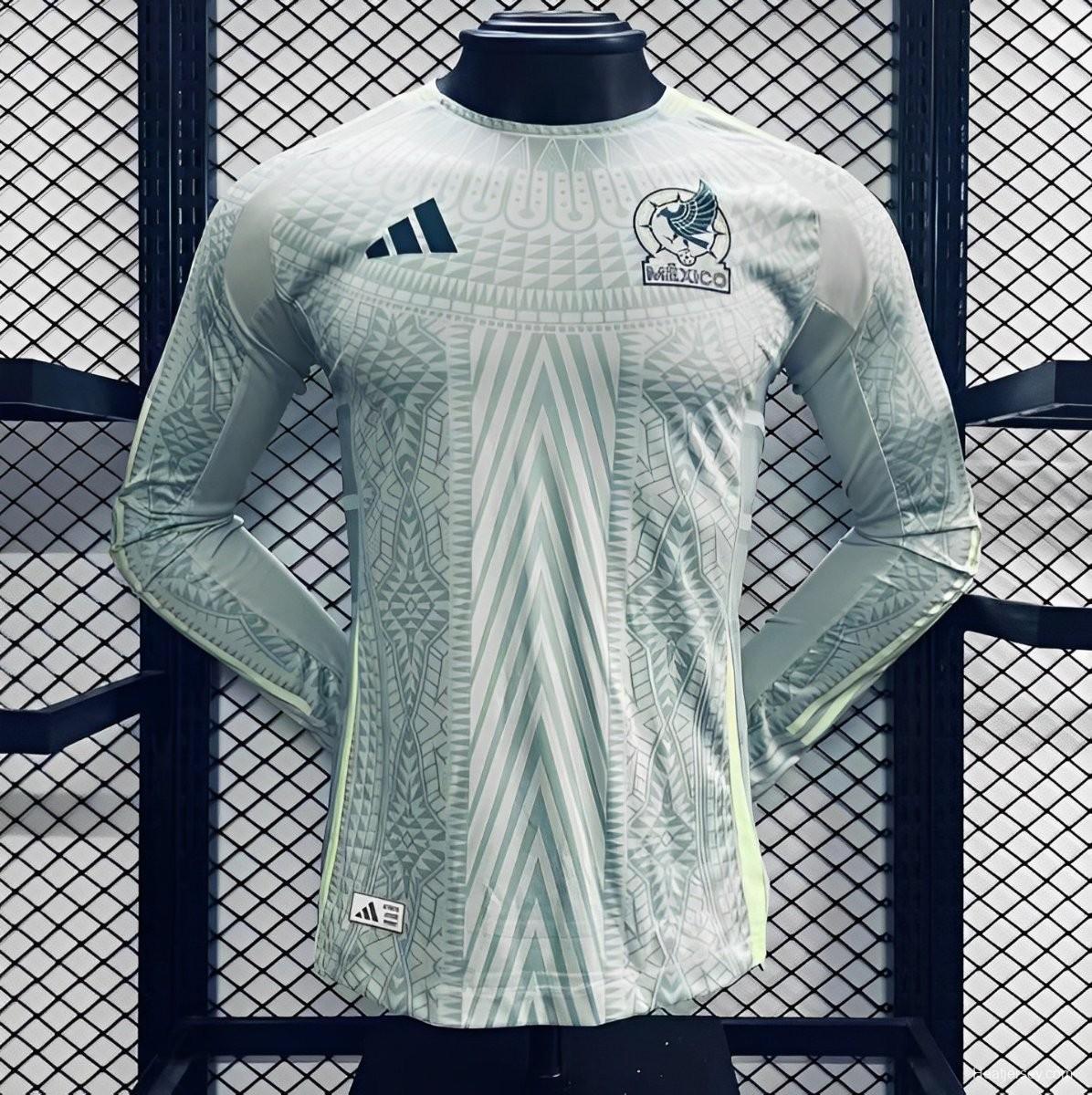 Player Version 2024 Mexico Long Sleeve Copa America Away Jersey