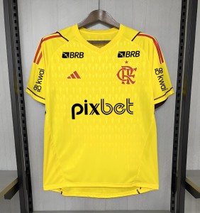 24/25 Flamengo Limited Edition Goalkeeper Yellow With All Sponsors